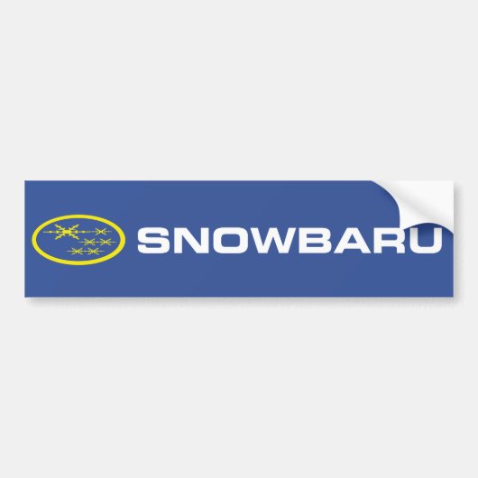 Snowbaruの(青及び黄色)バンパーステッカー バンパーステッカー (正面)