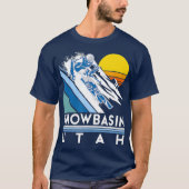 Snowbasin Utah Retro Ski Tシャツ (正面)