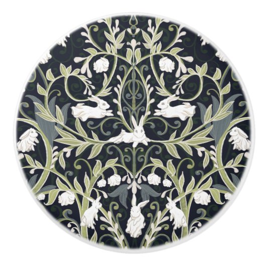 Snowbell Ghost Bunnies セラミックノブ (正面)