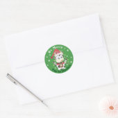 Snowbell the cow-Beメリー, Christmas stickers ラウンドシール (封筒)