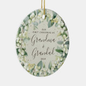 Snowberryの初めてのクリスマスを祖父母の写真として セラミックオーナメント (右)