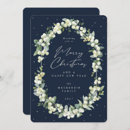 Snowberry+Eucalyptus Botanical Frame Christmas シーズンカード