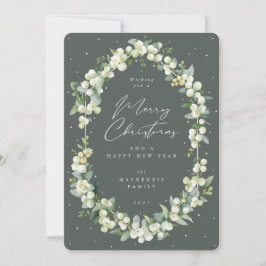 Snowberry+Eucalyptus Botanical Frame Christmas シーズンカード