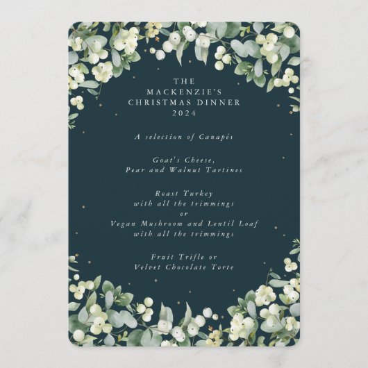 Snowberry+Eucalyptus Christmas Dinner 4 Course メニュー (正面)