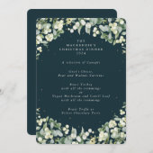 Snowberry+Eucalyptus Christmas Dinner 4 Course メニュー (正面/裏面)