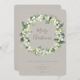 Snowberry + Eucalyptus Christmas Wreath Non-Photo シーズンカード