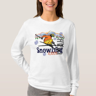 Snowbirdのユタのスキー高度のフード付きスウェットシャツ Tシャツ