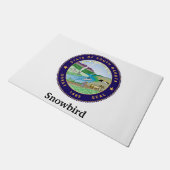 Snowbirdは個人化なります ドアマット (アングル)