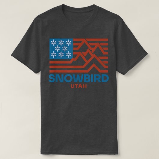 Snowbird Utah Snow Mountain  Tシャツ (デザイン正面)