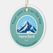 Snowbird Utah USA ski resort christmas セラミックオーナメント (左)