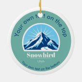 Snowbird Utah USA ski resort christmas セラミックオーナメント (裏面)