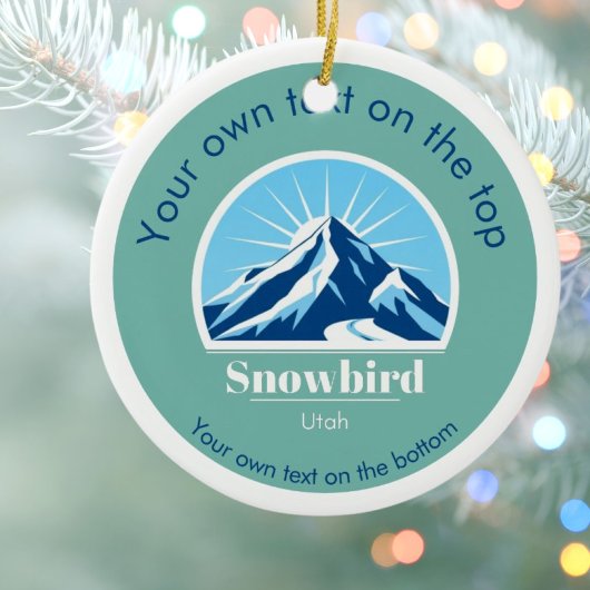 Snowbird Utah USA ski resort christmas セラミックオーナメント