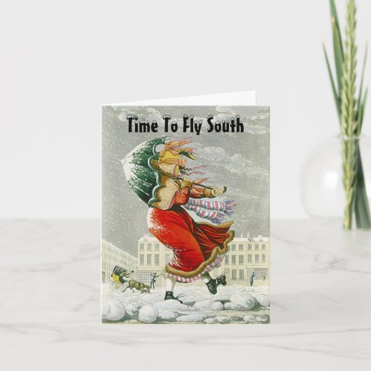 SNOWBIRDSの発表のノートの冬の住所カード! 案内状 (正面)