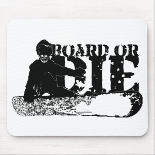 snowBOARDまたはdie マウスパッド