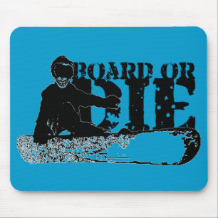 snowBOARDまたはdie マウスパッド