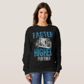 Snowboard accessoires faster higher further snowbo スウェットシャツ (正面フル)