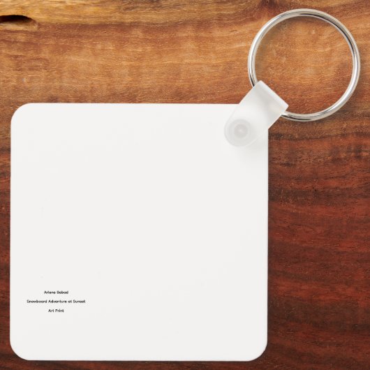 Snowboard Adventure at Sunset, キーホルダー (裏面)