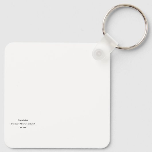 Snowboard Adventure at Sunset, キーホルダー (裏面)