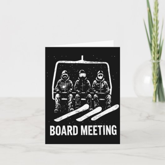 Snowboard Board Meeting Ski Lift Skier Winter Srts カード (正面)