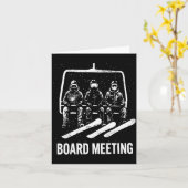 Snowboard Board Meeting Ski Lift Skier Winter Srts カード (黄色い花)