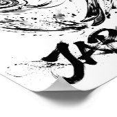 Snowboard Brush Art - Ski Fujin God ポスター (角)