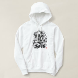 Snowboard Brush Art - Skier Fujin God パーカ