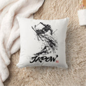 Snowboard Brush Art - Skier jump クッション (ブランケット)