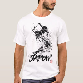 Snowboard Brush Art - Skier jump Tシャツ