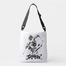 Snowboard Brush Art - Skier Light クロスボディバッグ
