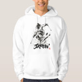 Snowboard Brush Art - Skier Light パーカ (正面)