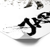 Snowboard Brush Art - Skier light ポスター (角)