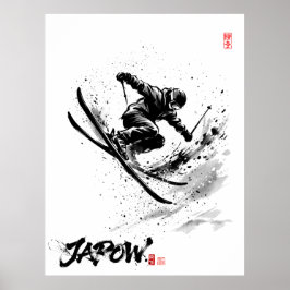 Snowboard Brush Art - Skier Slush ポスター