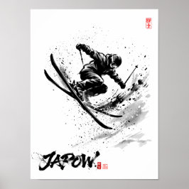 Snowboard Brush Art - Skier Slush ポスター