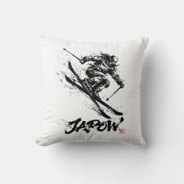 Snowboard Brush Art - Skier Women クッション