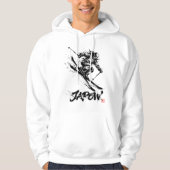 Snowboard Brush Art - Skier Women パーカ (正面)