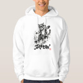 Snowboard Brush Art - Snowboarder cat パーカ (正面)