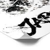 Snowboard Brush Art - Snowboarder cat ポスター (角)