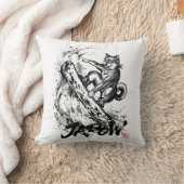 Snowboard Brush Art - Snowboarder Dog Shiba Inu クッション (ブランケット)