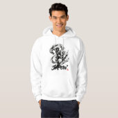 Snowboard Brush Art - Snowboarder Fujin God パーカ (正面フル)
