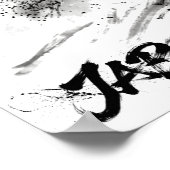 Snowboard Brush Art - Snowboarder Grab ポスター (角)