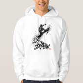 Snowboard Brush Art - Snowboarder Grab Jump パーカ (正面)