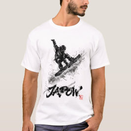 Snowboard Brush Art - Snowboarder Grab Tシャツ
