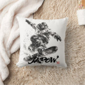Snowboard Brush Art - Snowboarder Light クッション (ブランケット)