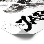 Snowboard Brush Art - Snowboarder light ポスター (角)