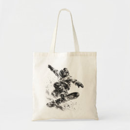 Snowboard Brush Art - Snowboarder Light - No Logo トートバッグ