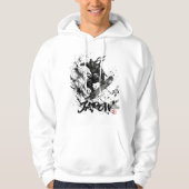 Snowboard Brush Art - Snowboarder Ninja パーカ (正面)