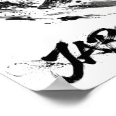 Snowboard Brush Art - Snowboarder Ninja ポスター (角)