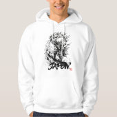 Snowboard Brush Art - Snowboarder Raijin God パーカ (正面)