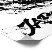 Snowboard Brush Art - Snowboarder Raijin God ポスター (角)