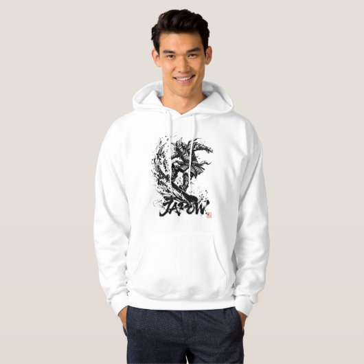 Snowboard Brush Art - Snowboarder Samurai パーカ (正面フル)